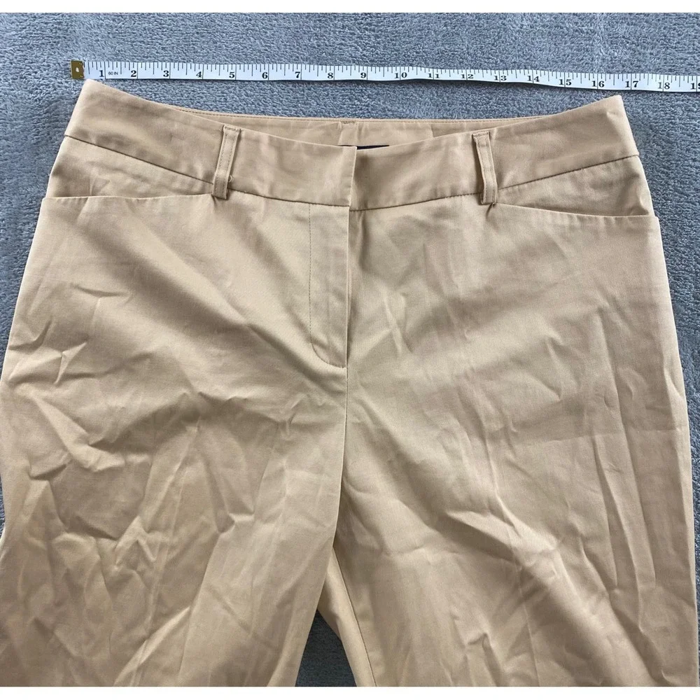 Anne Klein Womens Tan Stretch Dress Pants Khaki Bootcut Professional Trousers 10
